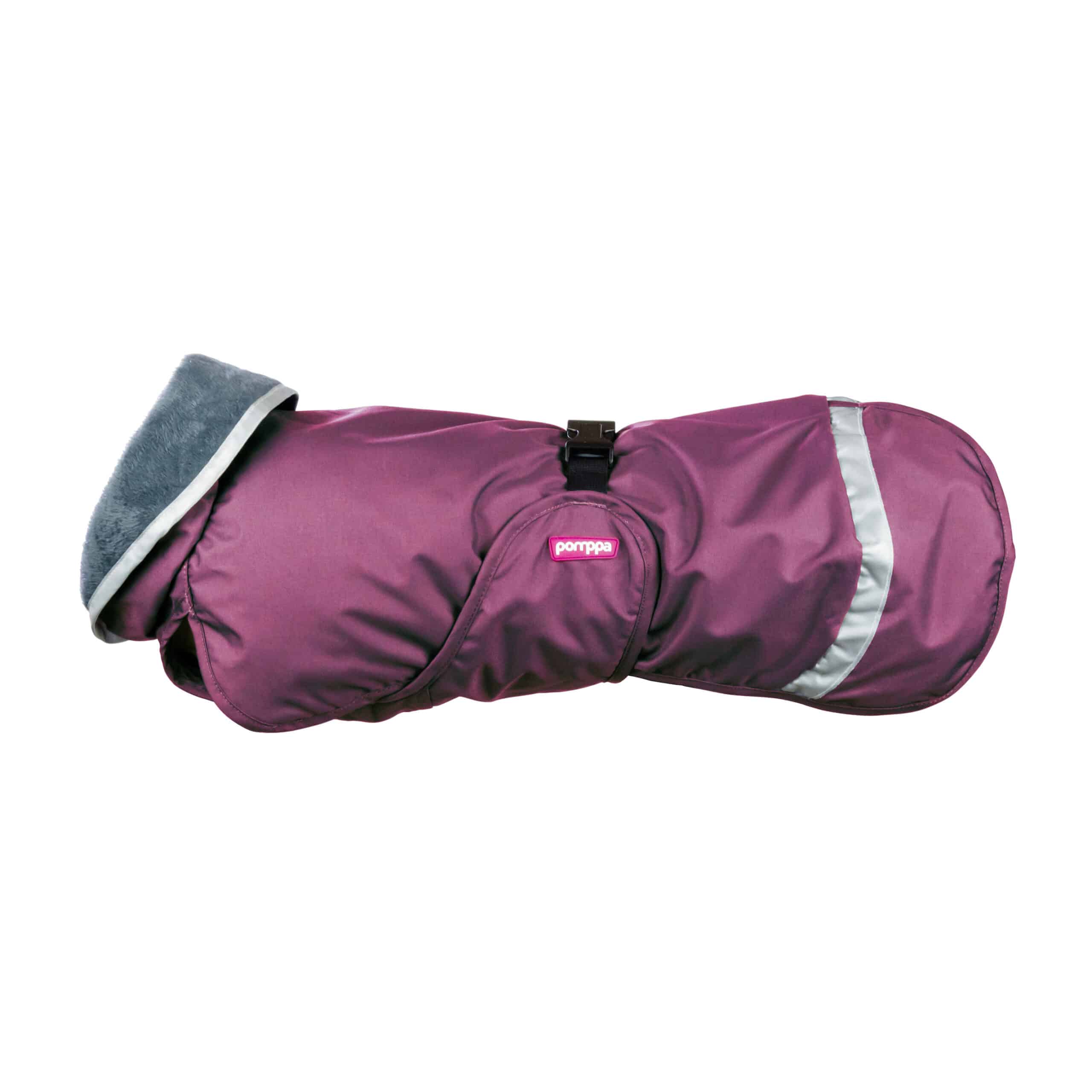 Lightweight midseason dog raincoat KevytPomppa Plum.